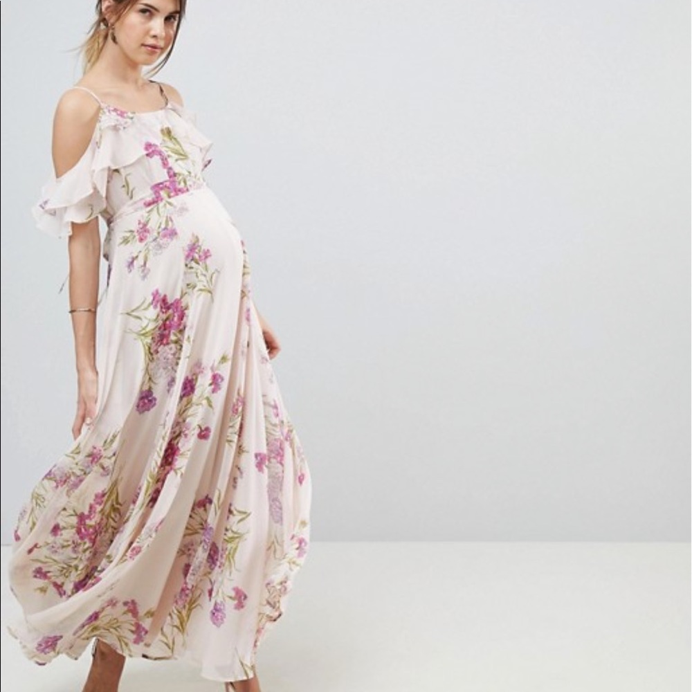 ASOS Floral Maternity Maxi Dress